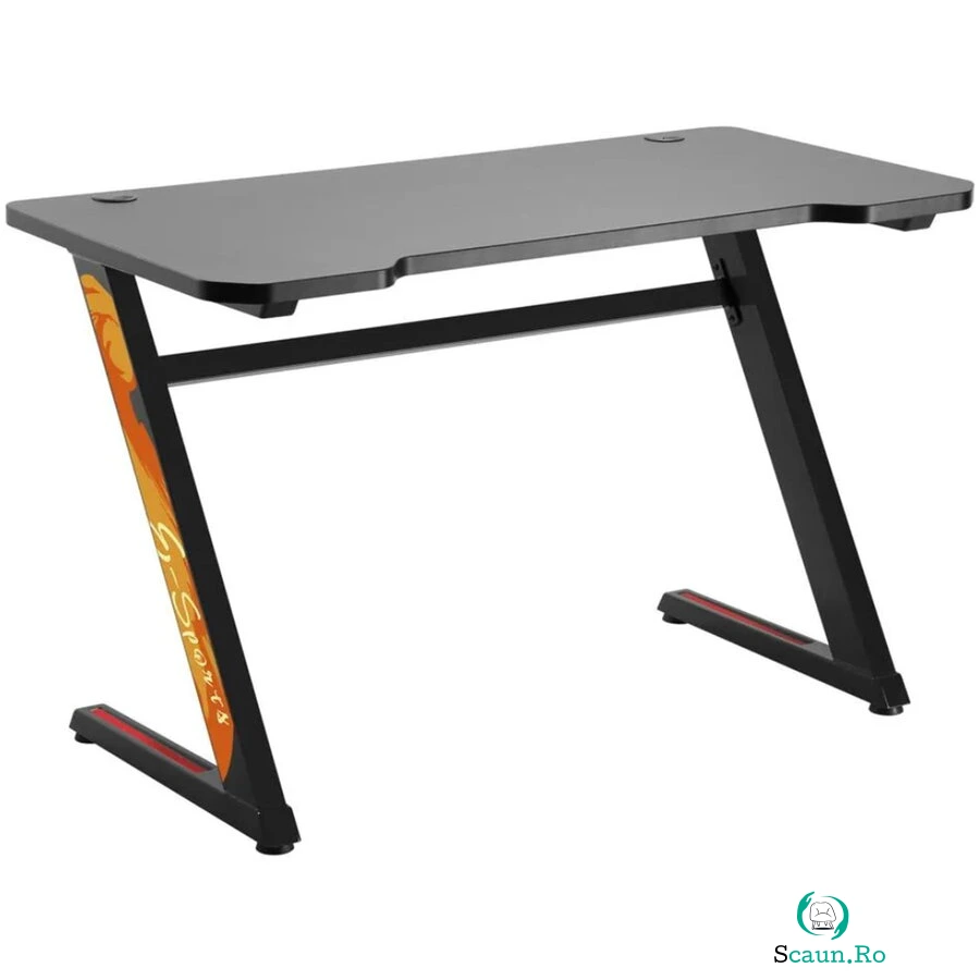 MACLEAN Birou de gaming NanoRS RS120, 120 x 60 cm, Negru