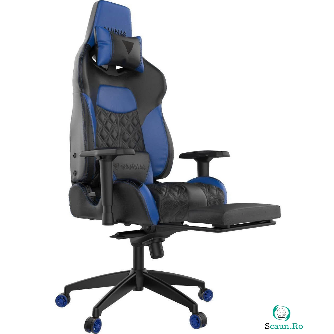 Scaun gaming Gamdias Achilles P1 L ACHILLES-P1L-BB, Negru/Albastru