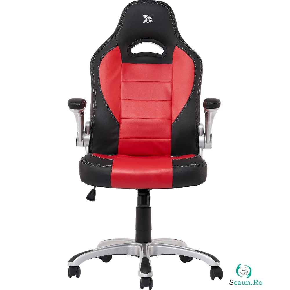 Scaun gaming Serioux Ares, Negru/Rosu