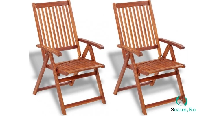 Scaun de gradina din lemn de salcam, 2 buc. la 721.26 lei ron