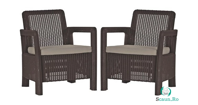 Set 2 scaune gradina Tarifa Maro/Gri-Taupe la 811.34 lei ron