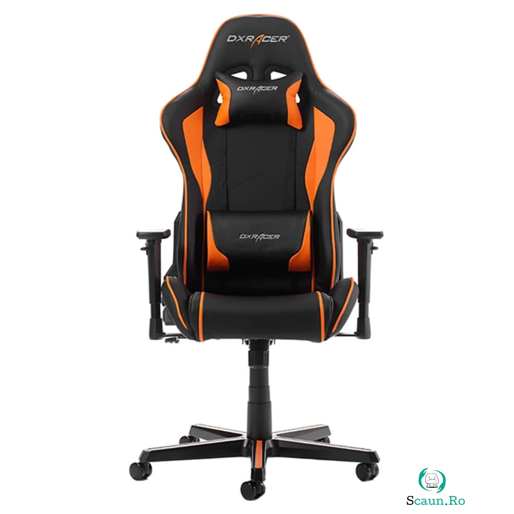 Scaun gaming DXRacer Formula F08-NO, Negru/Portocaliu