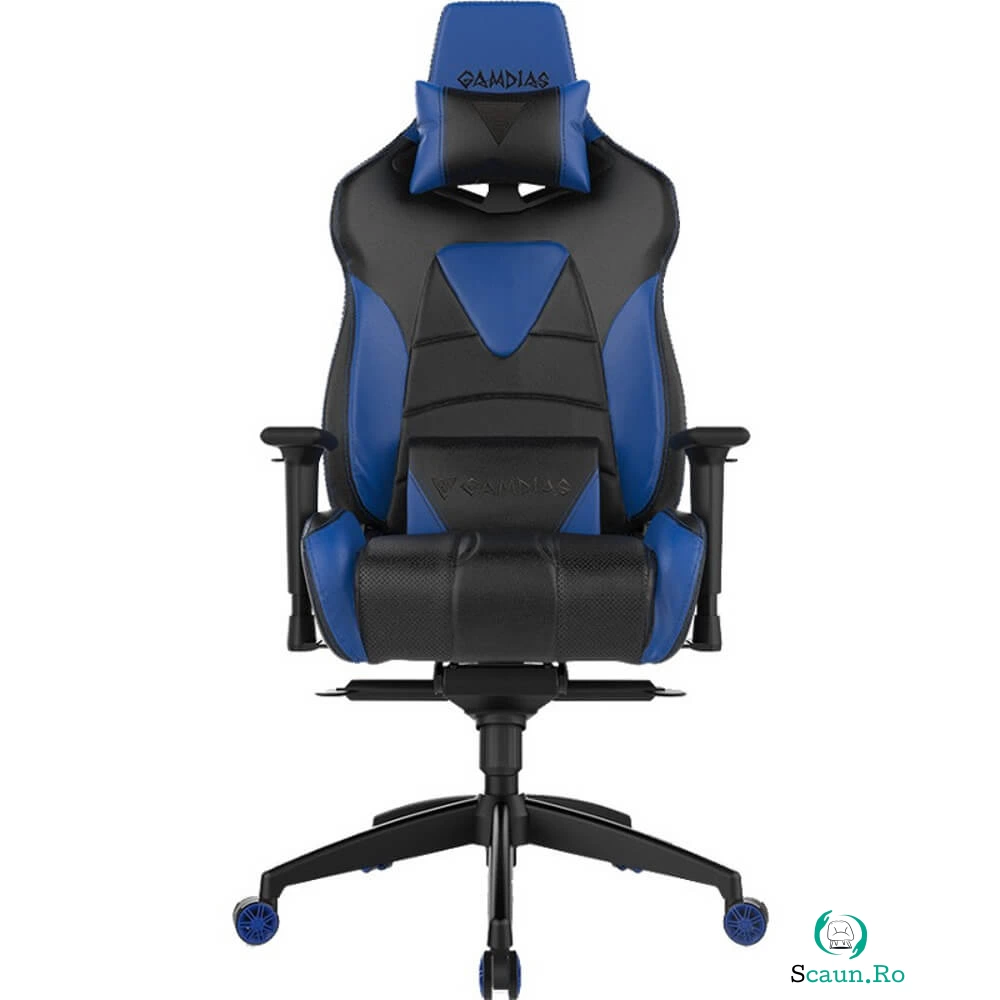 Scaun Gaming Gamdias Achilles M1 L, Iluminare RGB, Albastru