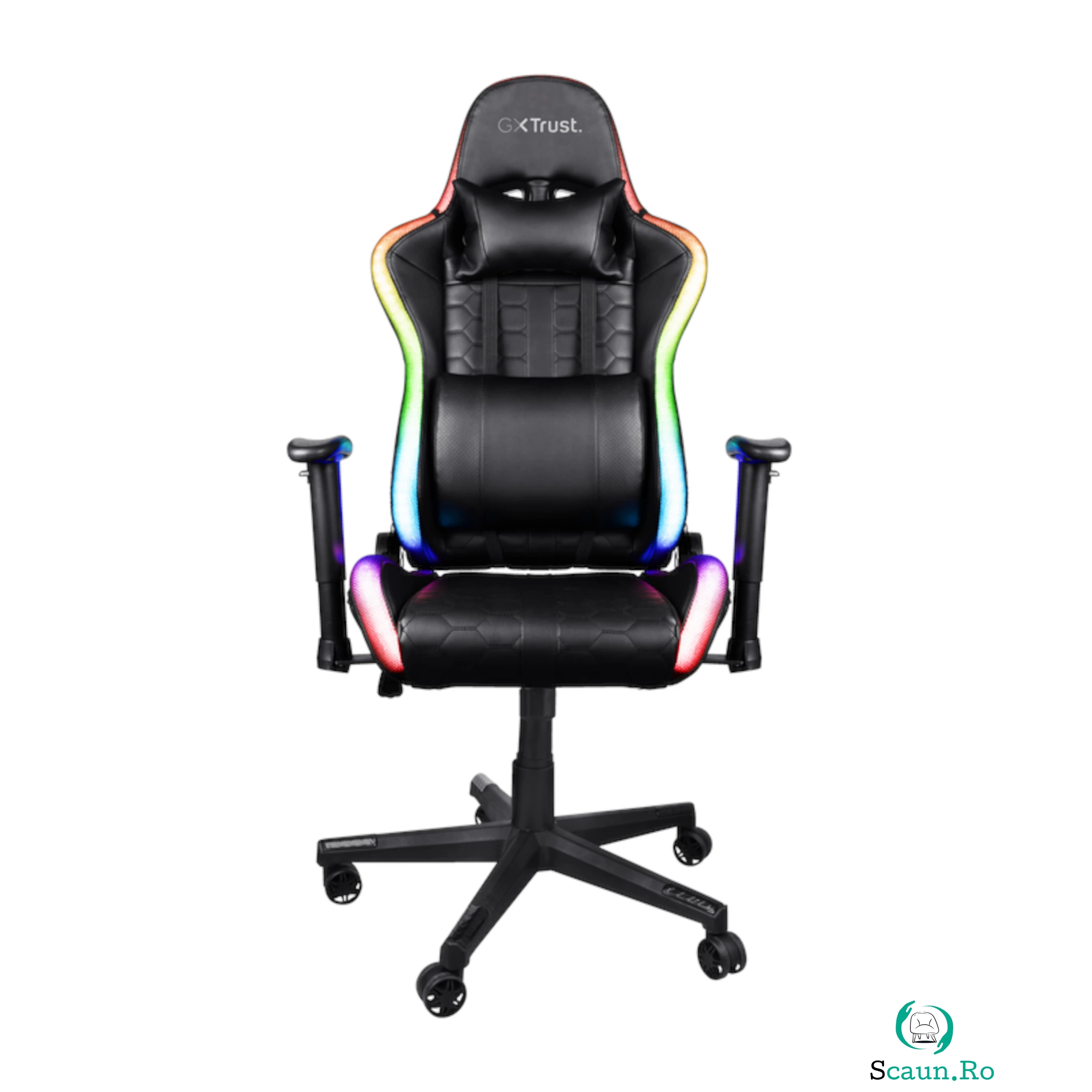 Scaun Gaming Trust GXT 716 Rizza RGB, Negru la 1,346.20 lei ron