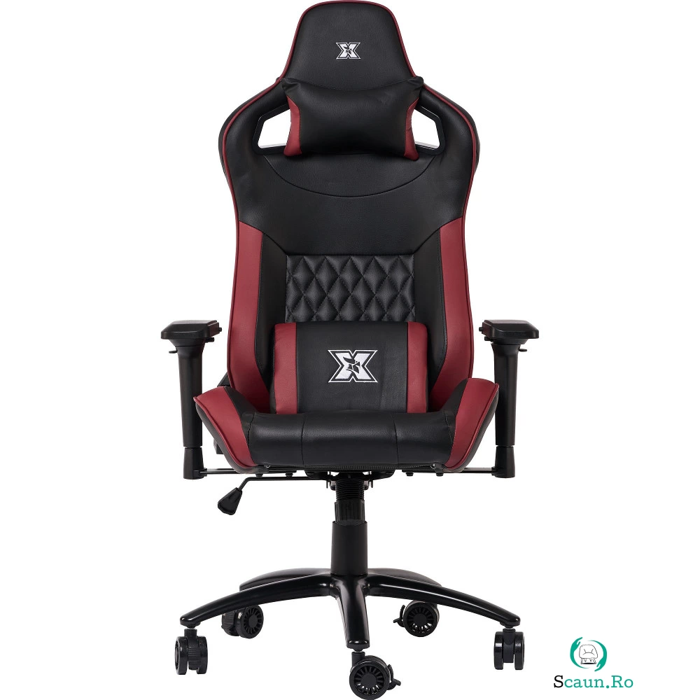 Scaun gaming Serioux Theon, Negru/Visiniu