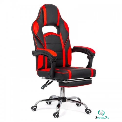 Scaun gaming cu suport de picioare OFF 302 rosu la 588.00 lei ron