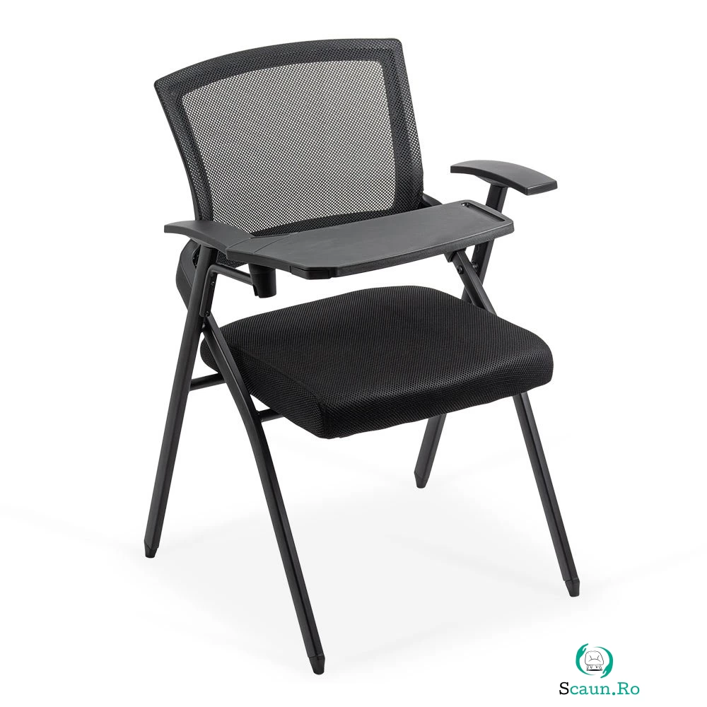 Scaun conferinta pliabil si masuta rabatabila HRC 603 negru la 239.58 lei ron