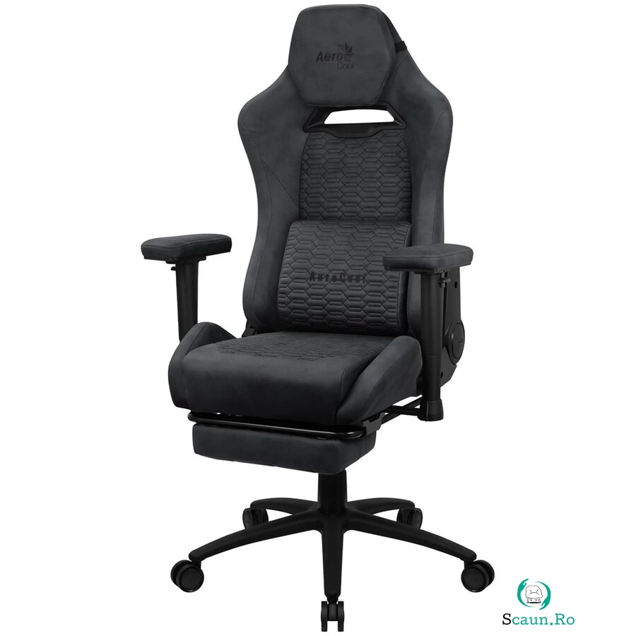Scaun Gaming ROYALSLATEGR Premium Ergonomic Legrests Aerosuede Technology Gri la 1,448.99 lei ron