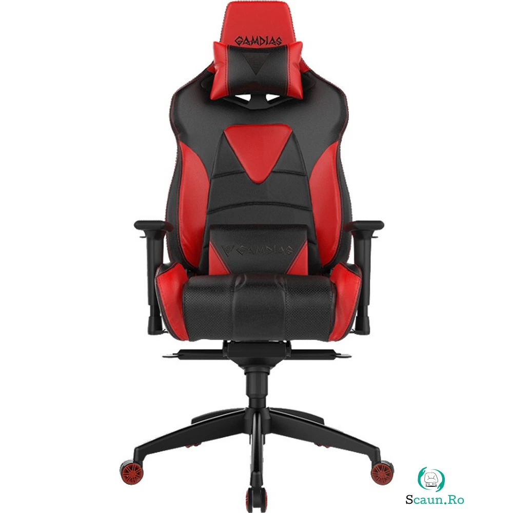 Scaun Gaming Gamdias Achilles M1 L, Iluminare RGB, Rosu