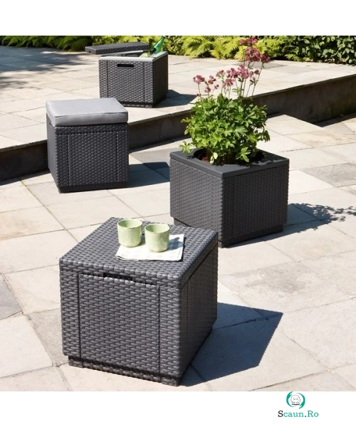 Scaun de gradina CUBE GRAP Grafit/Gri Rece la 201.00 lei ron