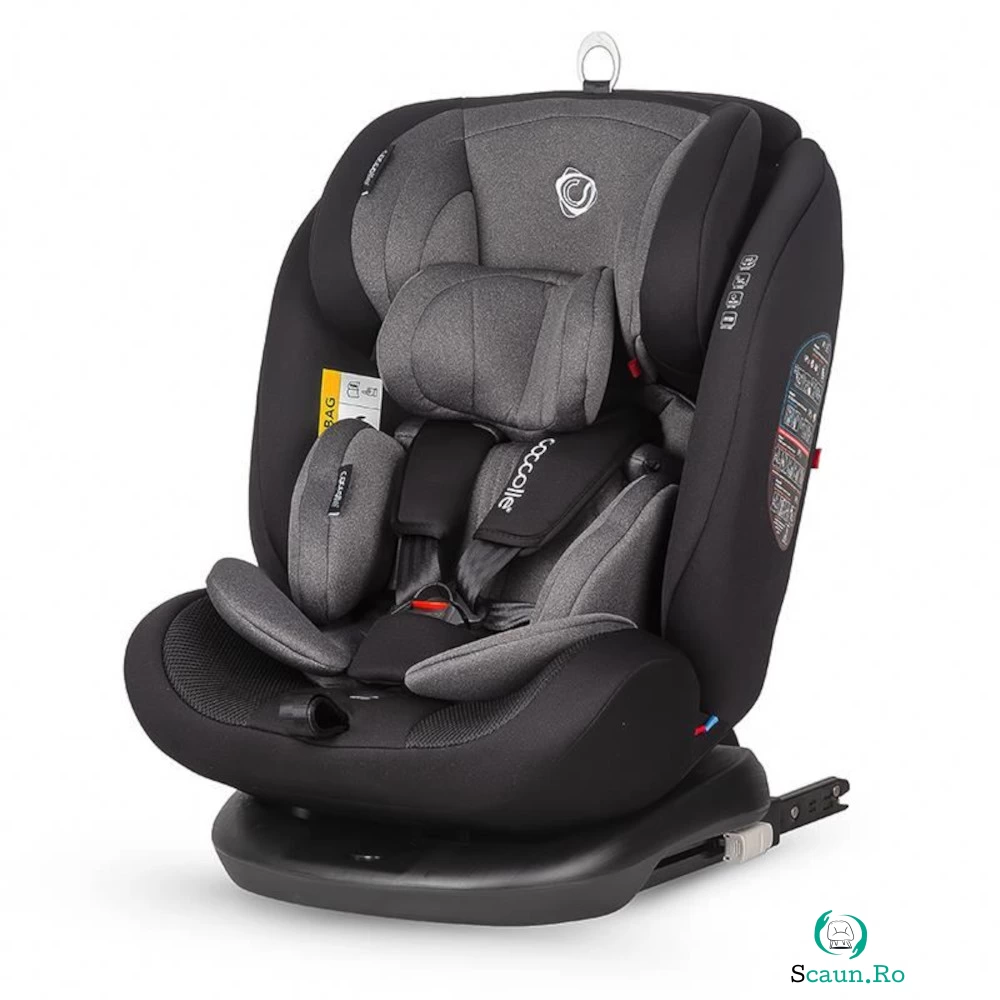 Scaun auto rotativ cu isofix grupa 0-36 kg Coccolle Nova Diamond Black la 949.99 lei ron