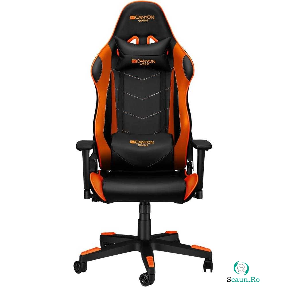 Scaun gaming Canyon Deimos, Negru/Portocaliu