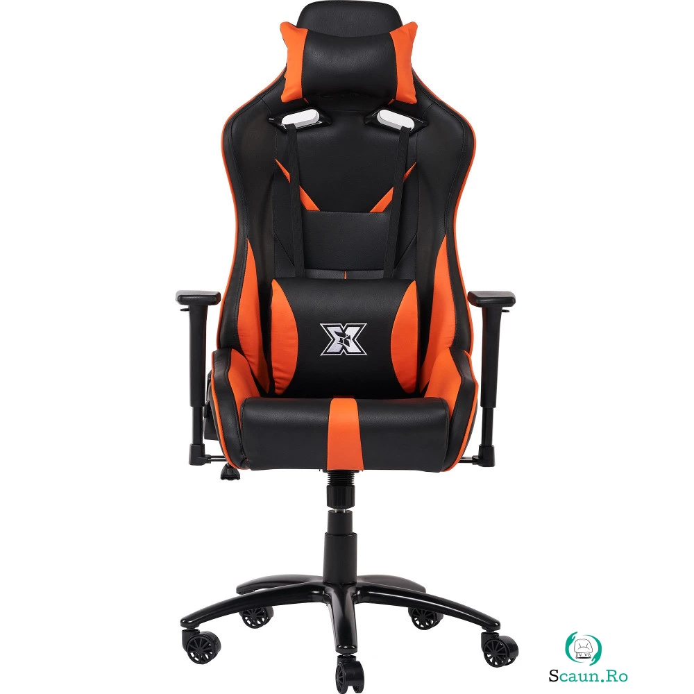 Scaun gaming Serioux Kessian, Negru/Portocaliu