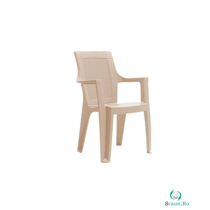 Scaun de gradina ELEGANCE, model ratan, cappucino, 62x57x88 cm la 89.00 lei ron