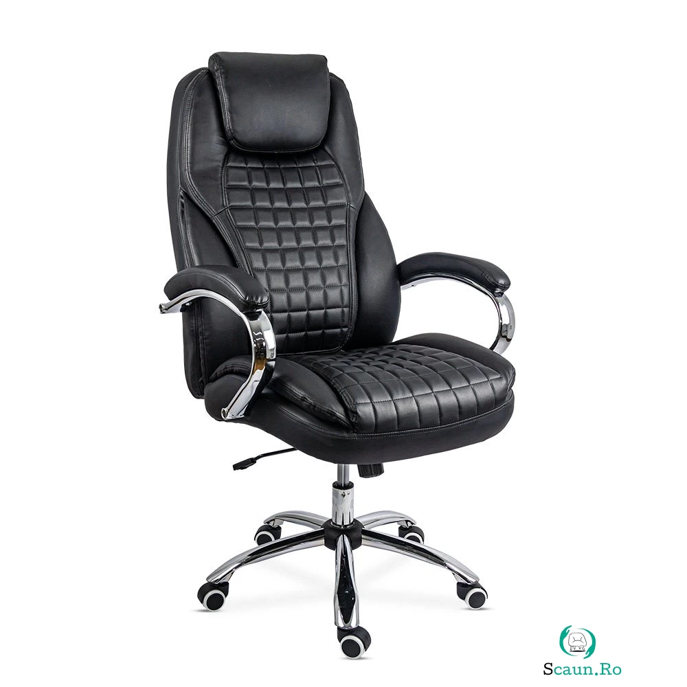 Scaun de birou directorial reglabil si rotativ din piele eco OFF 633 la 649.77 lei ron